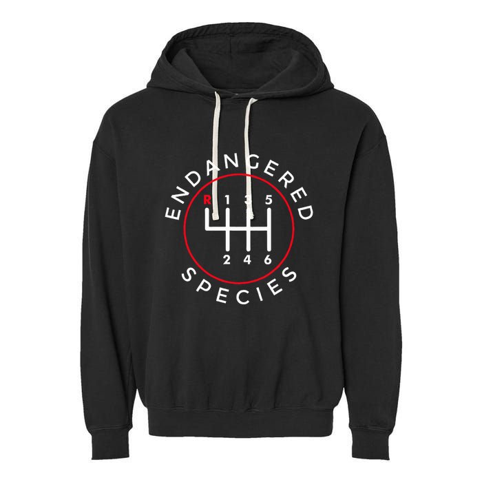 Endangered Species Manual Gearbox Stick Shift 6 Speed Garment-Dyed Fleece Hoodie