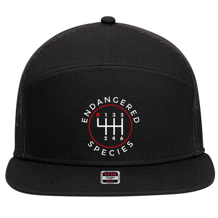 Endangered Species Manual Gearbox Stick Shift 6 Speed 7 Panel Mesh Trucker Snapback Hat