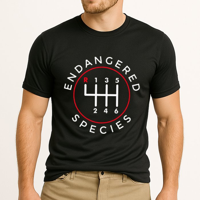 Endangered Species Manual Gearbox Stick Shift 6 Speed Performance Shirt