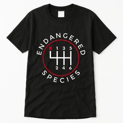 Endangered Species Manual Gearbox Stick Shift 6 Speed Tall T-Shirt