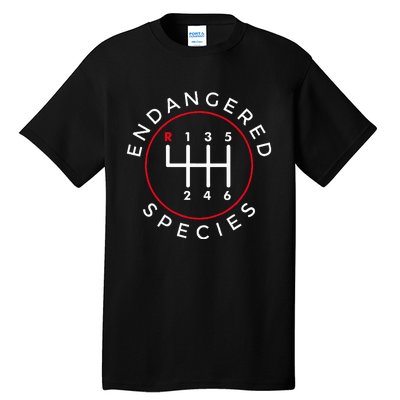 Endangered Species Manual Gearbox Stick Shift 6 Speed Tall T-Shirt