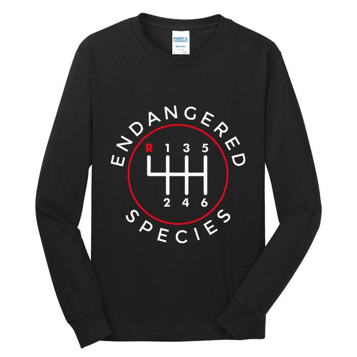 Endangered Species Manual Gearbox Stick Shift 6 Speed Tall Long Sleeve T-Shirt