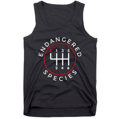 Endangered Species Manual Gearbox Stick Shift 6 Speed Tank Top