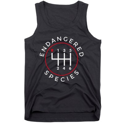 Endangered Species Manual Gearbox Stick Shift 6 Speed Tank Top