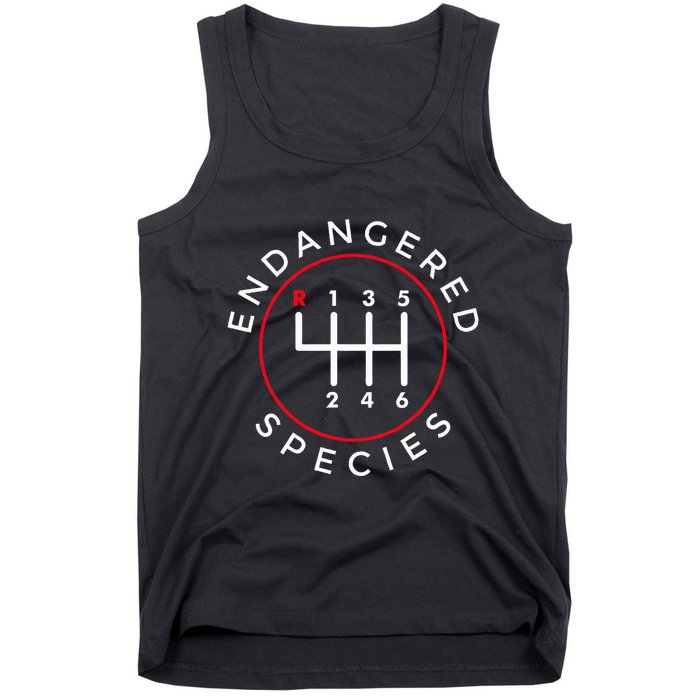 Endangered Species Manual Gearbox Stick Shift 6 Speed Tank Top