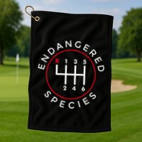 Endangered Species Manual Gearbox Stick Shift 6 Speed Golf Towel