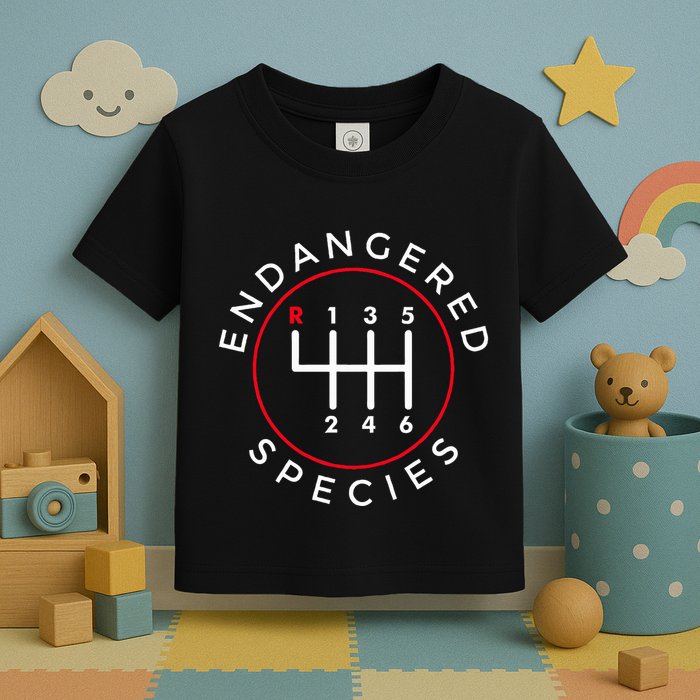 Endangered Species Manual Gearbox Stick Shift 6 Speed Toddler T-Shirt