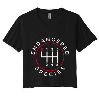 Endangered Species Manual Gearbox Stick Shift 6 Speed Crop Top