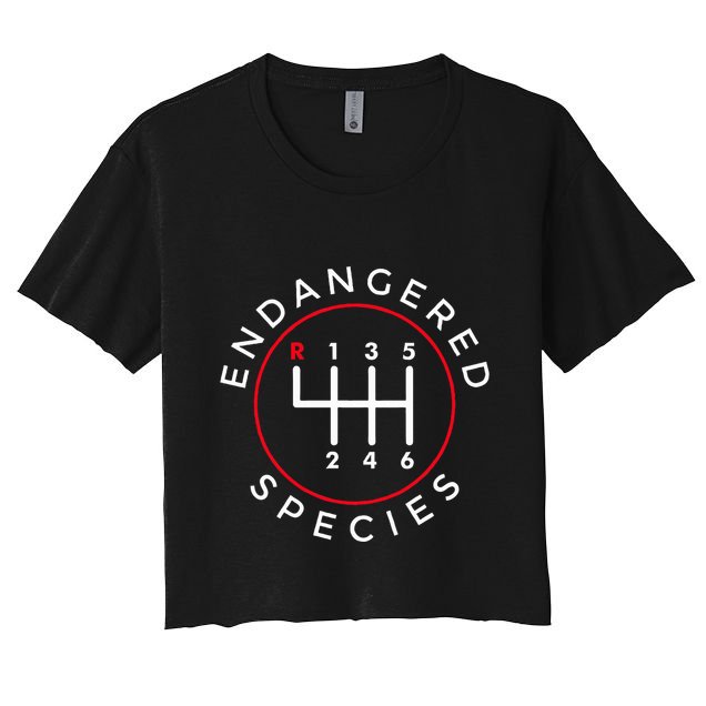 Endangered Species Manual Gearbox Stick Shift 6 Speed Crop Top