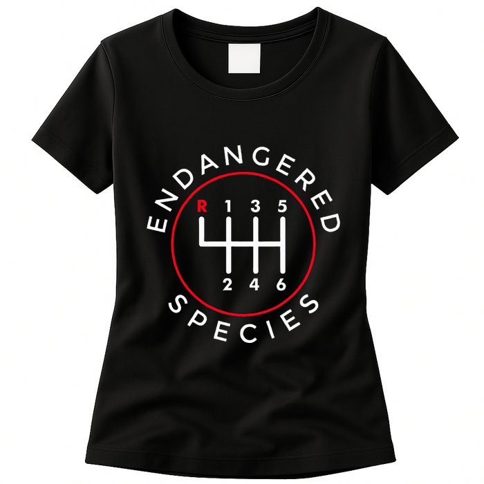 Endangered Species Manual Gearbox Stick Shift 6 Speed Womens T-Shirt
