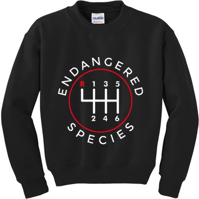 Endangered Species Manual Gearbox Stick Shift 6 Speed Kids Sweatshirt