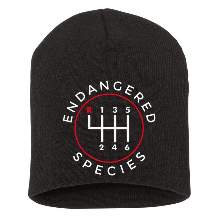 Endangered Species Manual Gearbox Stick Shift 6 Speed Short Acrylic Beanie