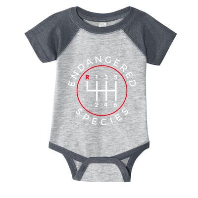 Endangered Species Manual Gearbox Stick Shift 6 Speed Infant Baby Jersey Bodysuit