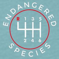 Endangered Species Manual Gearbox Stick Shift 6 Speed Sueded Cloud Jersey T-Shirt