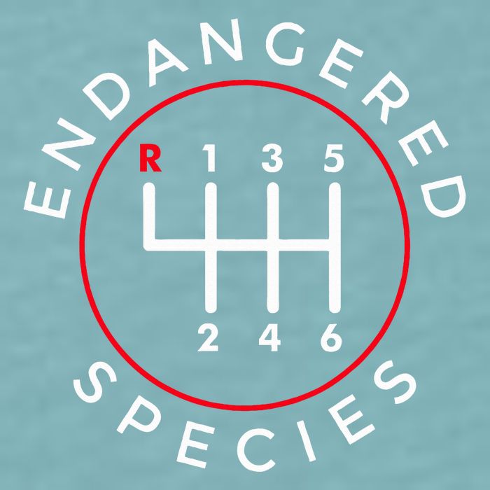 Endangered Species Manual Gearbox Stick Shift 6 Speed Sueded Cloud Jersey T-Shirt
