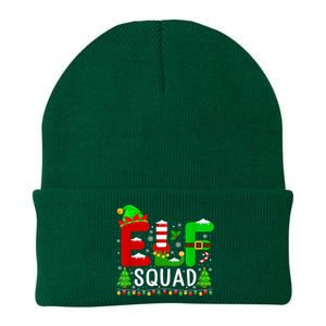 Elf Squad Matching Family Christmas Santa Hat Xmas Lights Knit Cap Winter Beanie