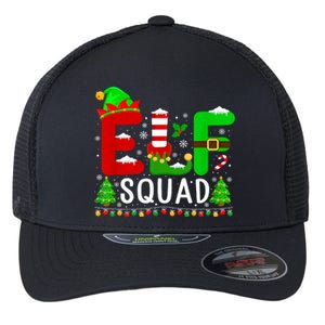 Elf Squad Matching Family Christmas Santa Hat Xmas Lights Flexfit Unipanel Trucker Cap