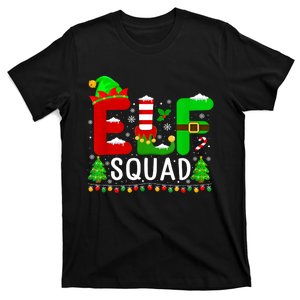 Elf Squad Matching Family Christmas Santa Hat Xmas Lights T-Shirt