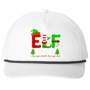 Elf Squad Matching Family Christmas Santa Hat Xmas Lights Snapback Five-Panel Rope Hat