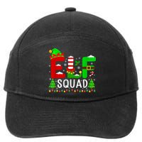 Elf Squad Matching Family Christmas Santa Hat Xmas Lights 7-Panel Snapback Hat