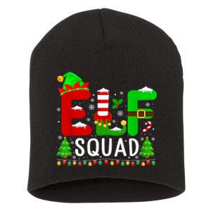 Elf Squad Matching Family Christmas Santa Hat Xmas Lights Short Acrylic Beanie