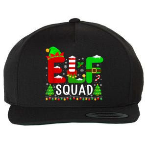 Elf Squad Matching Family Christmas Santa Hat Xmas Lights Wool Snapback Cap