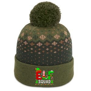 Elf Squad Matching Family Christmas Santa Hat Xmas Lights The Baniff Cuffed Pom Beanie