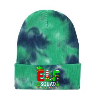 Elf Squad Matching Family Christmas Santa Hat Xmas Lights Tie Dye 12in Knit Beanie