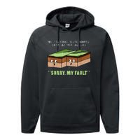 Earthquake Sorry My Fault For Science Teacher Performance Fleece Hoodie