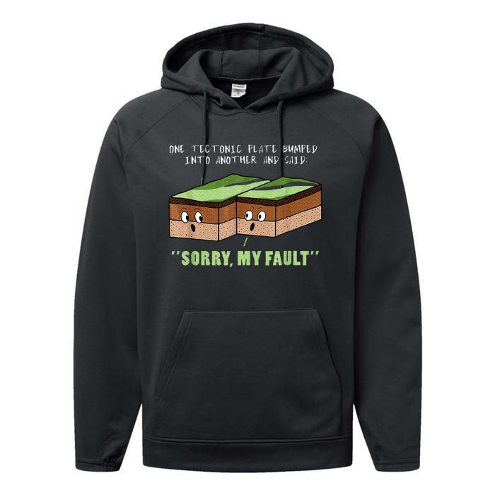 Earthquake Sorry My Fault For Science Teacher Performance Fleece Hoodie