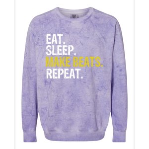 Eat Sleep Make Beats Repeat Music Gift Colorblast Crewneck Sweatshirt