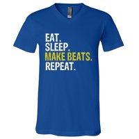 Eat Sleep Make Beats Repeat Music Gift V-Neck T-Shirt