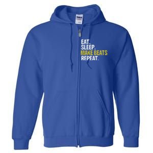 Eat Sleep Make Beats Repeat Music Gift Full Zip Hoodie