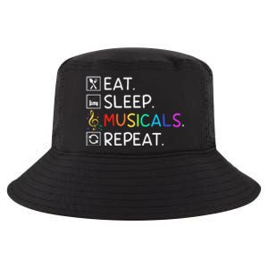 Eat Sleep Musicals Repeat Broadway Theater Novelty Cool Comfort Performance Bucket Hat