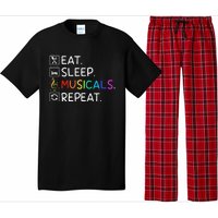 Eat Sleep Musicals Repeat Broadway Theater Novelty Pajama Set