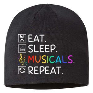 Eat Sleep Musicals Repeat Broadway Theater Novelty Sustainable Beanie