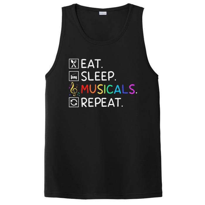 Eat Sleep Musicals Repeat Broadway Theater Novelty PosiCharge Competitor Tank