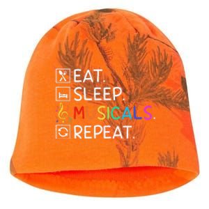 Eat Sleep Musicals Repeat Broadway Theater Novelty Kati - Camo Knit Beanie