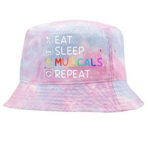 Eat Sleep Musicals Repeat Broadway Theater Novelty Tie-Dyed Bucket Hat