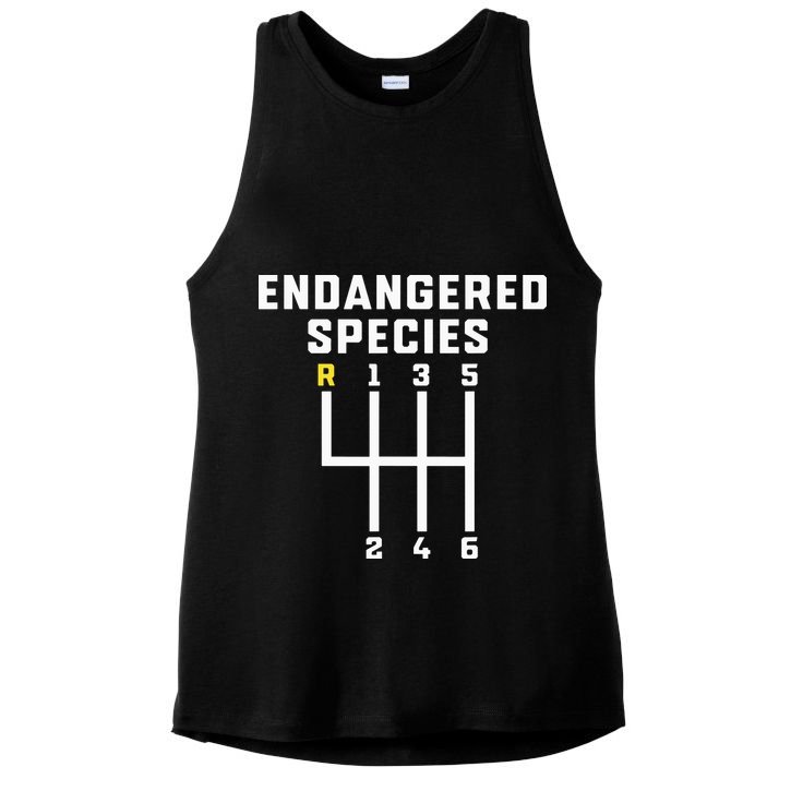 Endangered Species Manual Gearbox Stick Shift Ladies PosiCharge Tri-Blend Wicking Tank