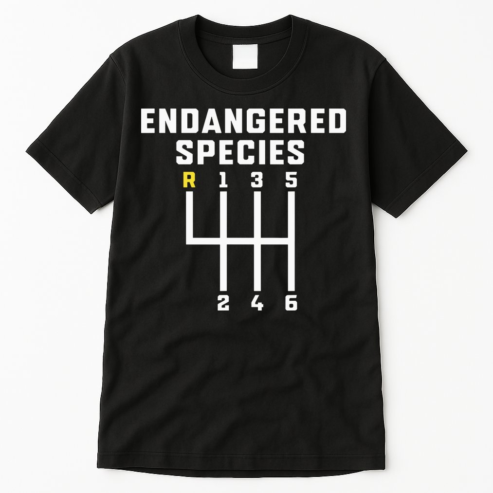 Endangered Species Manual Gearbox Stick Shift Tall T-Shirt