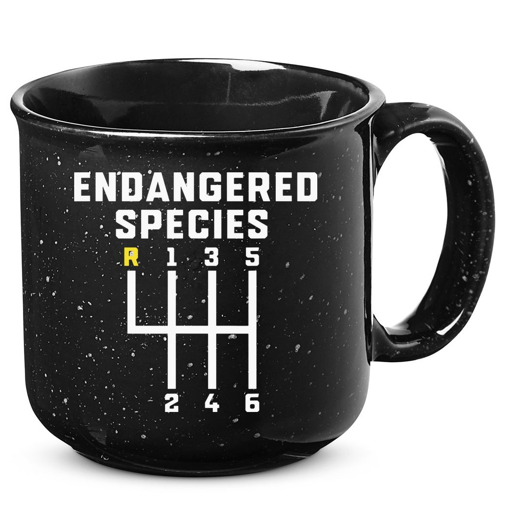 Endangered Species Manual Gearbox Stick Shift 15oz Campfire Ceramic Mug