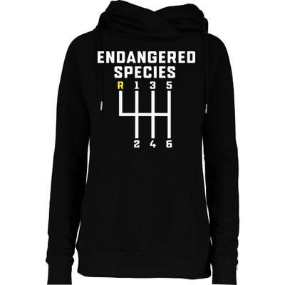 Endangered Species Manual Gearbox Stick Shift Womens Funnel Neck Pullover Hood