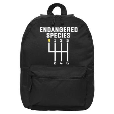 Endangered Species Manual Gearbox Stick Shift 16 in Basic Backpack