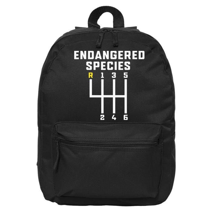 Endangered Species Manual Gearbox Stick Shift 16 in Basic Backpack