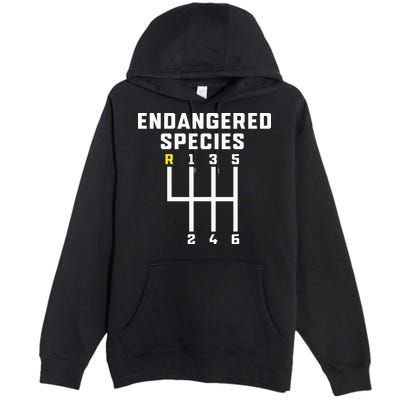 Endangered Species Manual Gearbox Stick Shift Premium Pullover Hoodie