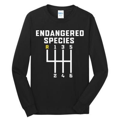Endangered Species Manual Gearbox Stick Shift Tall Long Sleeve T-Shirt