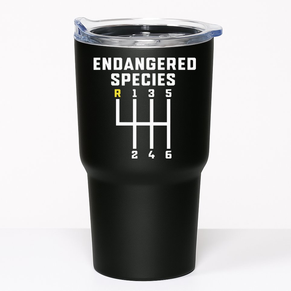 Endangered Species Manual Gearbox Stick Shift Tumbler
