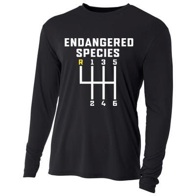 Endangered Species Manual Gearbox Stick Shift Cooling Performance Long Sleeve Crew