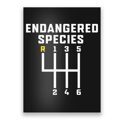 Endangered Species Manual Gearbox Stick Shift Poster